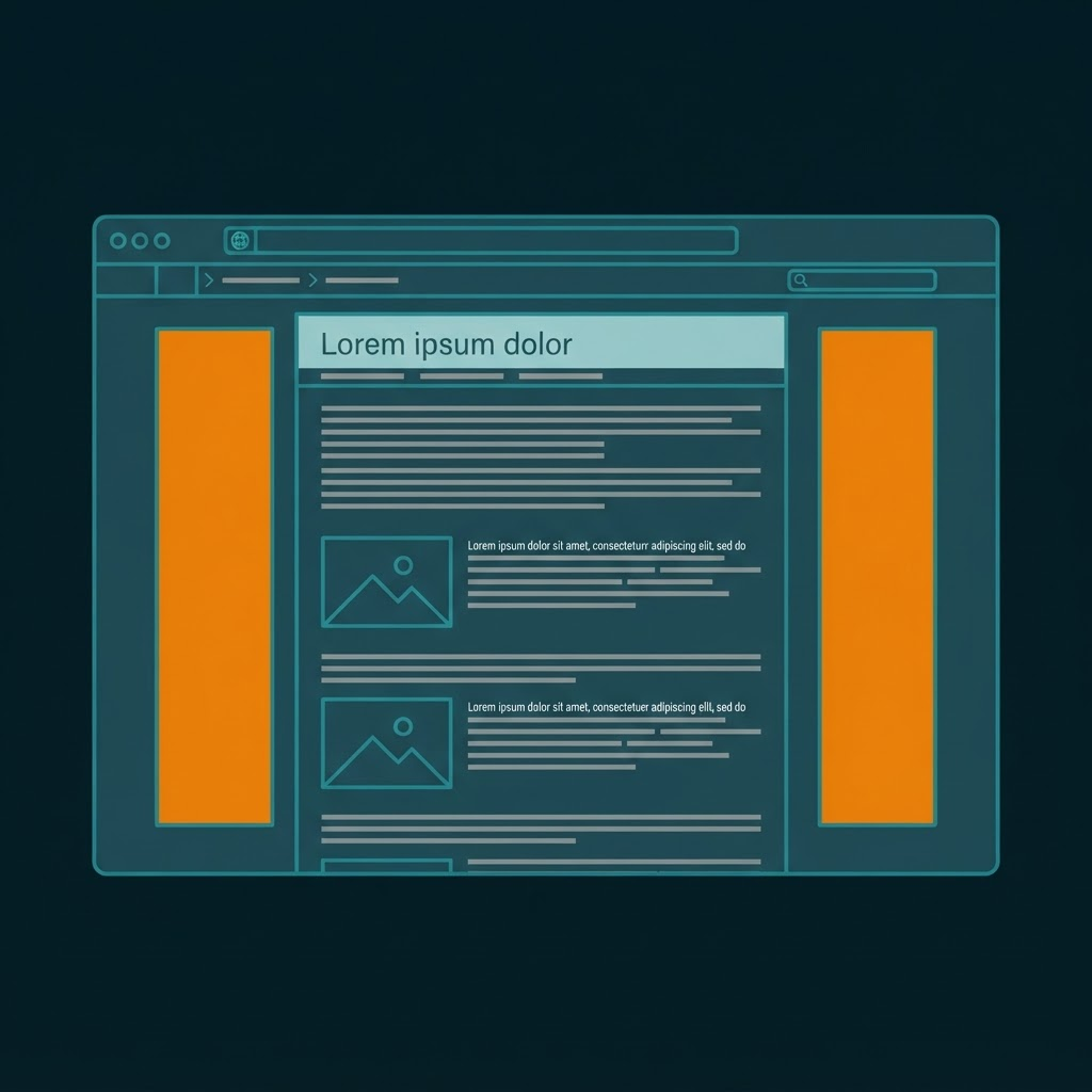 Schematic placement example of the Doppelsitebar Ad format
